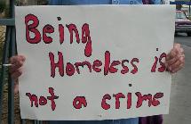 Signs for Homeless Protest